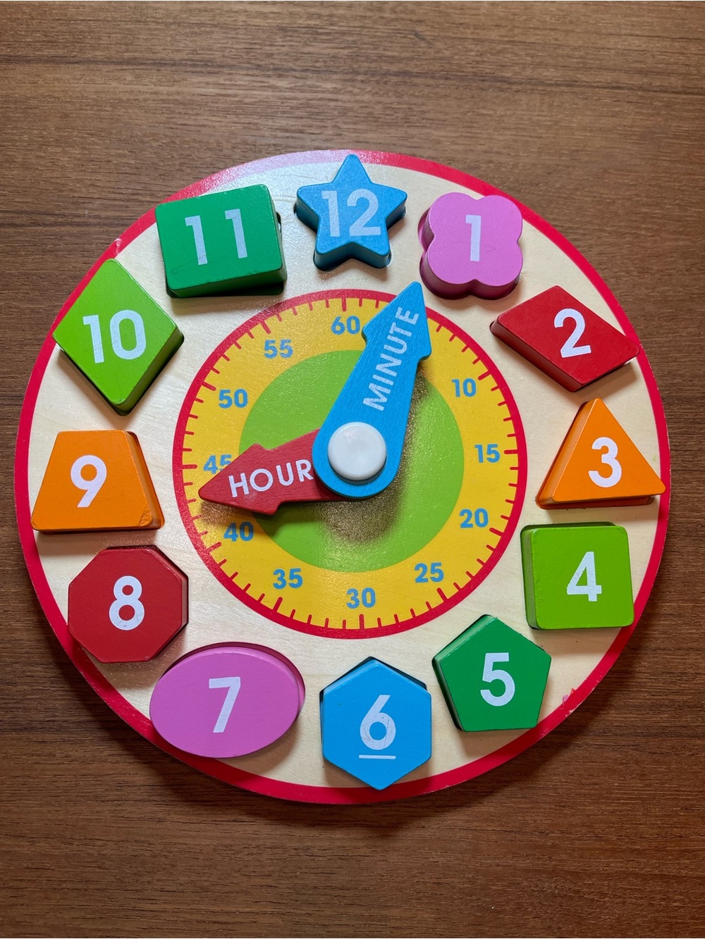 Melissa & Doug Wooden Shape Sorting Clock Educational Toddler Puzzle Toy